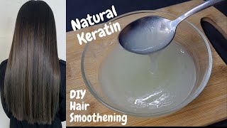 Natural Keratin Treatment At Home For Straight  Smooth And Shiny Hair with Natural Ingredients [upl. by Munn]