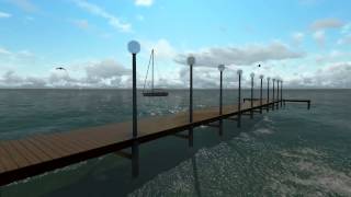 Diseñamos un muelle 3D en AutoCAD y Lumion  Resultado final [upl. by Bridie378]