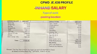 CPWD JE JOB profile salary facility  job location  cut off sscje2022 [upl. by Netsrik]