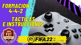 FORMACION 442 FIFA 22 ¿La MEJOR PARA FUT CHAMPIONS ¿NUEVO META TÁCTICAS E INSTRUCCIONES [upl. by Sirak]