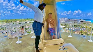 Waterslides at Baha Bay Water Park in Nassau Bahamas [upl. by Ahsieker117]