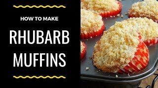 How to make Rhubarb Muffins  Rabarbarų keksiukai [upl. by Eeldivad]