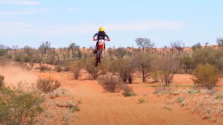 FINKE DESERT RACE  KTM 450  500 EXC PRE RUNNING [upl. by Lertnahs]