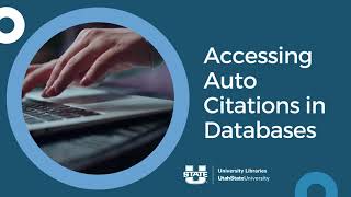 Auto Citations in Databases [upl. by Shannon212]