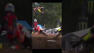 THIS WAS CRAZY BETWEEN JORGE PRADO AND TIM GASJER 😳 wwwmxkitsnet motocross4life motocross [upl. by Nbi]