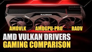 AMD Vulkan Drivers  AMDVLK vs AMDGPUPRO vs RADV  Gaming Comparison [upl. by Judas]