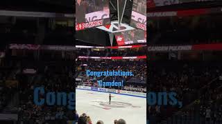 Camden Pulkinen FS End Standing Ovation 2022 US Figure Skating Championships [upl. by Gnof804]