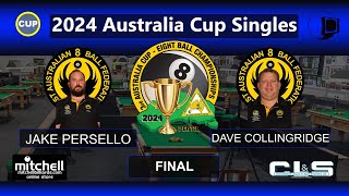 Jake Persello v Dave Collingridge  Final  Singles  2024 Australia Cup [upl. by Anayit894]