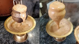 TANDOORI CHAI  Extremely Hot Pot Tea  Indian Street Food [upl. by Annayat]