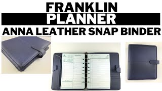 Franklin Planner Anna Leather Snap Binder  What fits in 125 inch rings vs 15 inch rings [upl. by Eclud]