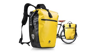 Rhinowalk Bicycle bagampPannier Fully Waterproof 27L30L High Bike Bag capacity Rear Rack Pannier Bag [upl. by Ennazzus]