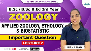 Applied Zoology  Ethology  Biostatic Part2  Important QuestionBSc Final Year  iSTUDY Online [upl. by Pollyanna]