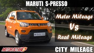 Maruti SPresso City Mileage  Real life  Hindi  MotorOctane [upl. by Jochebed]