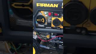 FIRMAN Power Generator Hybrid Series Electric Start Generator model HO7551 Duel Fuel Running [upl. by Cole]