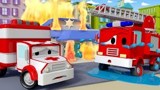 Franck the Firetruck needs help   Amber the Ambulance in Car City 🚓 🚒 l Cartoons for Children [upl. by Ardnalahs302]