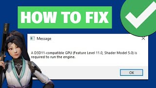 How To Fix Valorant A D3D11Compatible GPU Error 2023 [upl. by Otsedom861]