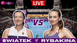 LIVE🔴 Iga Swiatek vs Elena Rybakina  FINAL Qatar Doha 2024  LIVE WITH ODDS UPDATE [upl. by Nagud]