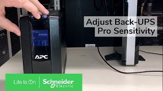 Adjusting Sensitivity of BackUPS Pro RSXS G amp M Series  Schneider Electric Support [upl. by Oech]