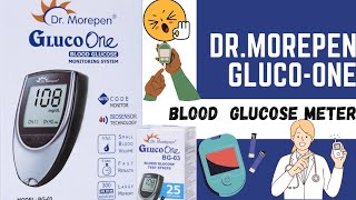 DR MOREPEN GLUCO ONE BLOOD GLUCOSE METER💉💉🙂🙂 [upl. by Randell]