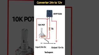 How to 24v to 12v Dc Converter Digram shorts [upl. by Jaclyn]