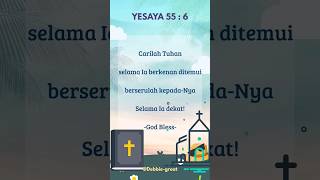 Yesaya 556 shorts bible jesus [upl. by Ahcorb]