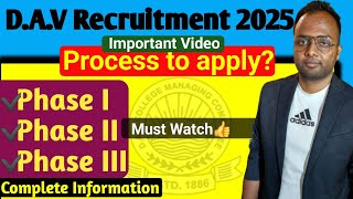 DAV Recruitment 2025🔥Process to apply All PhaseComplete Information davrecruitment [upl. by Ber121]