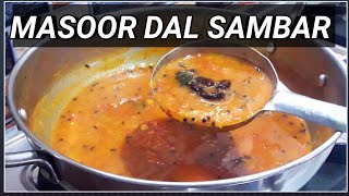 Masoor dal sambar  Dal recipe How to make masoor dal sambar [upl. by Hanleigh]