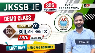 DEMO CLASS JKSSB JE Civil Soil Mechanics Lec01  Exam preparation  Last day to avail offer [upl. by Selwin]