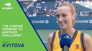 Petra Kvitova OnCourt Interview  2021 US Open Round 2 [upl. by Doowrehs]