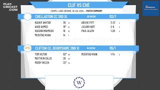 Clifton CC Derbyshire 2nd XI v Chellaston CC 3rd XI [upl. by Llecram340]