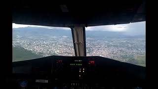 ATR42 Landing in Toncontin Airport direct approach Runway 20 Aterrizando en Toncontin aviation [upl. by Suolekcin]