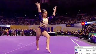 Konnor McClain LSU First EVER Floor routine  9925  LSU vs Kentucky [upl. by Neveda]