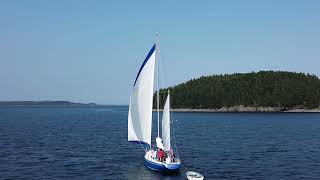 Sailboat and Islands Jonesport Maine [upl. by Gowrie900]