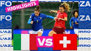 Highlights ItaliaSvizzera 12  Femminile 26 novembre 2021 [upl. by Einre]