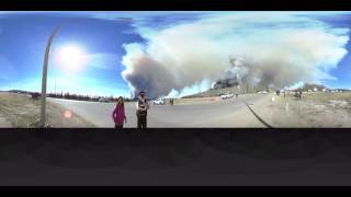 Control this video Smokey views of Fort McMurray fire 360 Video [upl. by Debra104]