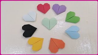 Cómo hacer un corazón de papel fácil y rápido  Origami [upl. by Glantz461]