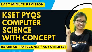 KSET PYQS CSSeriesDay 1 KSET Previous Years Solution with ConceptComputer Science [upl. by Trakas]