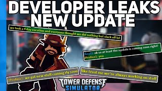 Developer leaks Tower Defense Simulator Update ITS SOON [upl. by Aihtak]