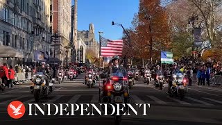 Macys Thanksgiving Day Parade kicks off with police motorcade [upl. by Nnybor]