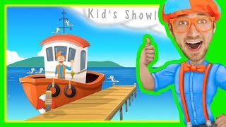 Boats for Kids  Blippi Nursery Rhyme  The Boat Song [upl. by Irehc]