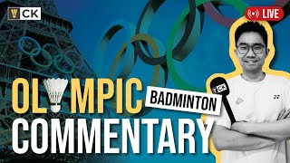 Paris 2024 Olympics Badminton Watch Along amp CommentaryDay 3  AaronWooi Yik vs LiangWang Viktor [upl. by Iasi]