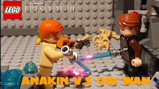 Anakin Skywalker VS ObiWan Kenobi  LEGO STAR WARS EPİSODE 3  REVENGE OF SİTH Stop Motion [upl. by Mandler]