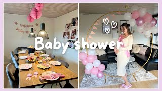 BLIVER OVERRASKET MED BABY SHOWER🎀👶🏻🧸 Sidste vlog inden fødslen│LOUISE SOPHIA♡ [upl. by Burkhardt]