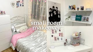 small room makeover  korean aesthetic minimalist pinterest inspired shopee amp ikea finds 🧸 [upl. by Lennox]