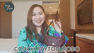 THE BAG REVIEW COACH PAYTON HOBO BAG MINI  WHAT FITS INSIDE  WHEN WORN [upl. by Ahsemot]