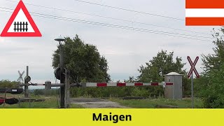 Železniční přejezdBahnübergang Maigen A  1492023 [upl. by Racso567]