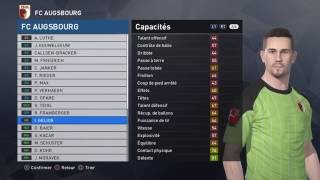 PES 2017 FC AUGSBURG players stats [upl. by Rianna]