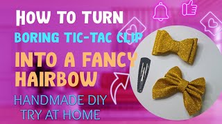 How to make fancy hairbows from tictacalligator clips handmade diy hairaccessories howtomake [upl. by Aicined586]