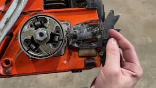 How To Replace The Chain Tensioner Screw On A Husqvarna Chainsaw [upl. by Norvil749]