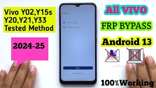 Vivo Y02 Frp BypassVivo Y15s Frp BypassVivo Y02t Android 13 Frp Bypass [upl. by Adiraf378]